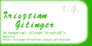 krisztian gilinger business card